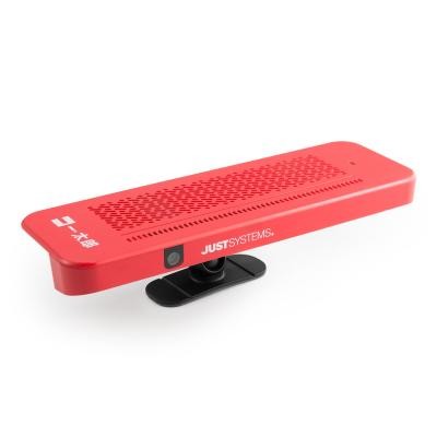 モニターに取り付けられるカメラ付きスティックPC　「一太郎」発売記念