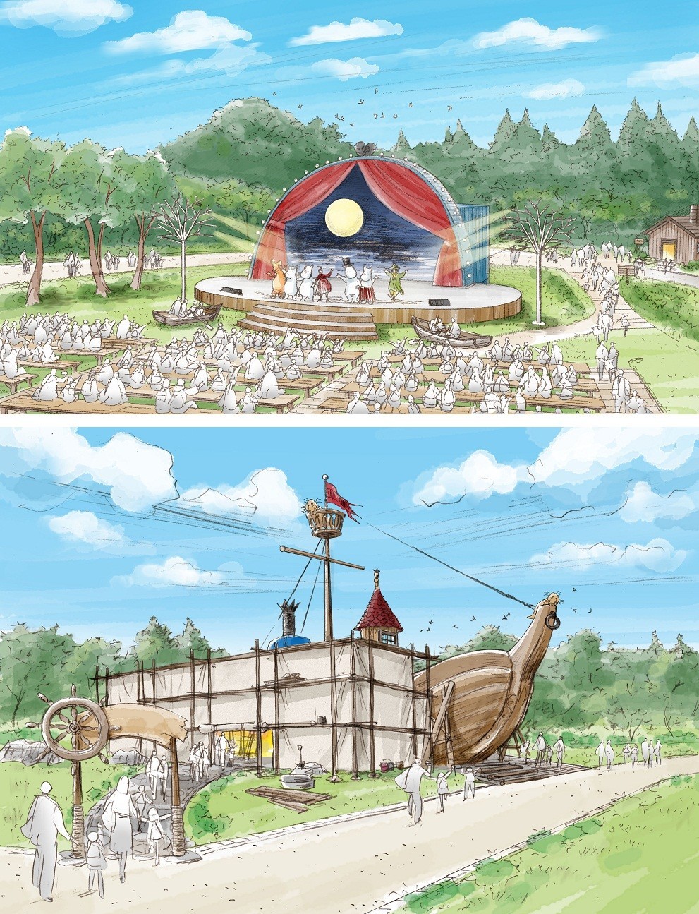 ムーミンアトラクションのイメージ画像　(C)Moomin Characters
