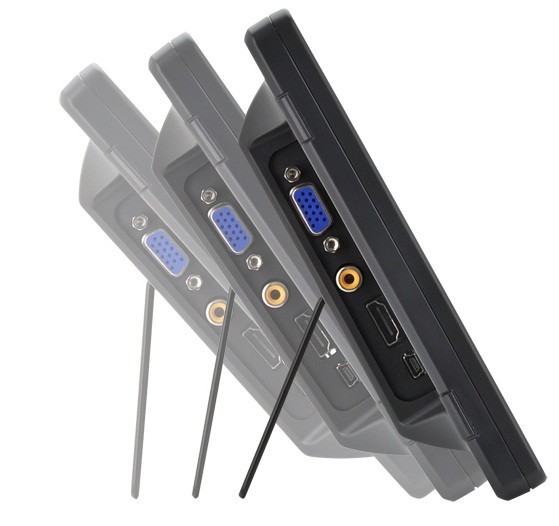 本体に収納が可能な3段階のチルトスタンド