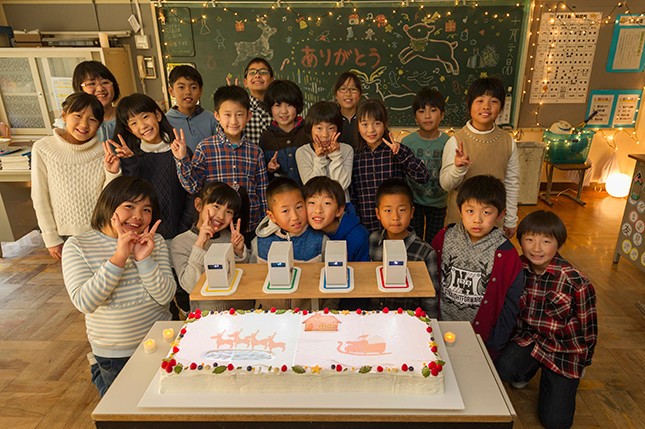 撮影に参加した生徒たち