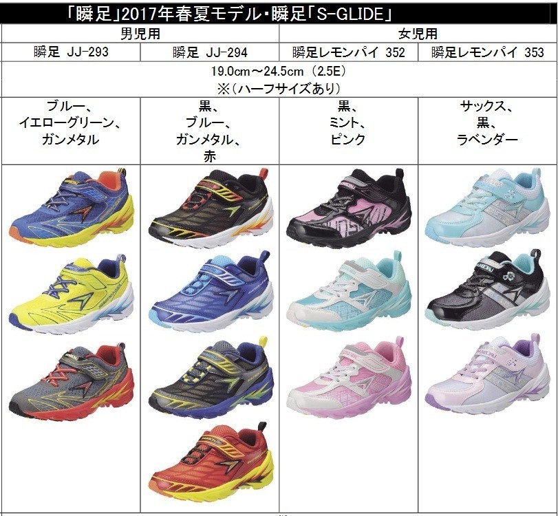 アキレスのジュニア用ブランド「瞬足」から最強ホールド感「S-GLIDE/エスグライド」