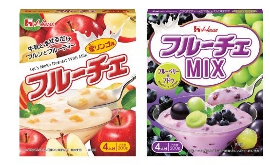 ハウス「フルーチェ」に＜蜜リンゴ味＞と＜MIX　ブルーベリー×ブドウ＞