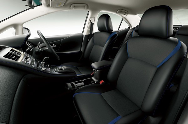 L texシート　ブラック＆ブルー（ブルーステッチ）