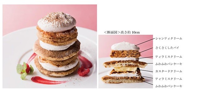 パリパリとふわふわ2種類の食感が楽しめる　ミルフィーユパンケーキ