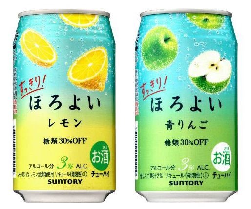 サントリーチューハイ「すっきりほろよい」〈レモン〉〈青りんご〉を発売
