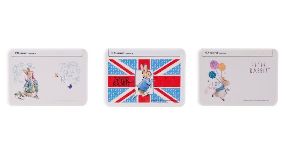 「ピーターラビット」モデル　カシオの電子辞書「EX-word」から