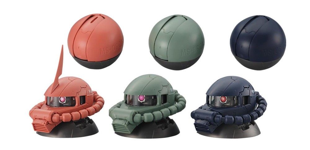 モビルスーツ「ザク」ヘッド、ガシャポンで...カプセル不要のシェル構造