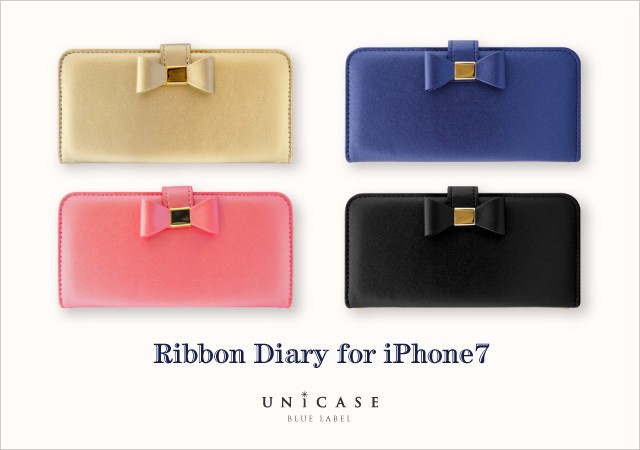「UNiCASE BLUE LABEL」から「Ribbon Diary」iPhone 7ケース