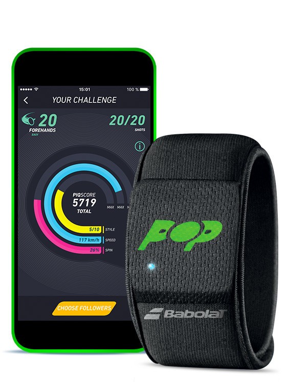 テニス専用ウェアラブル機器「バボラPOP」　スマホでプレー情報の記録＆分析