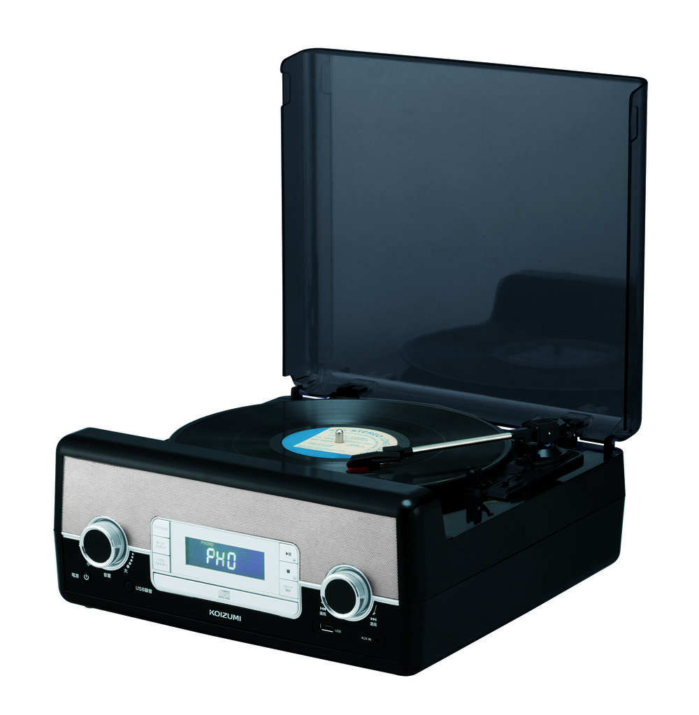 レコード＆CDをUSBメモリーに　小泉成器「マルチレコードプレーヤー」