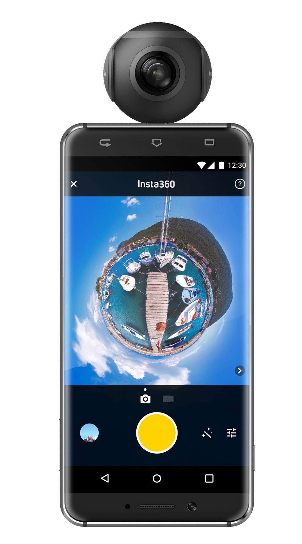 Androidスマホにつなげる360度カメラ「全天球写真＆動画」を撮影