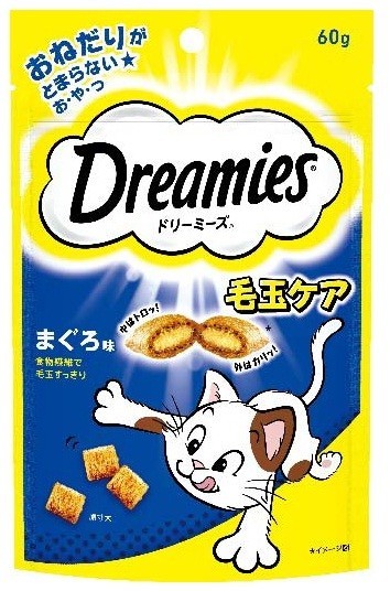 食物繊維でネコの毛玉ケアする「ドリーミーズ」に「まぐろ味」