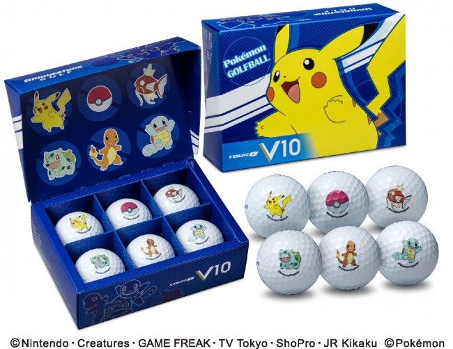ポケモンのゴルフボールセット、ブリヂストンスポーツから