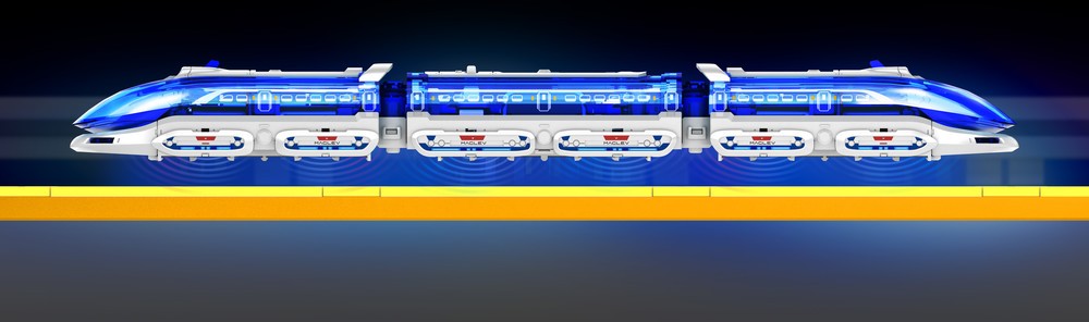 実際に浮いて走る様子を横から観察できる