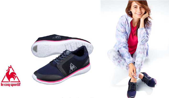 軽くてふわふかな履き心地の女性用スニーカー「ラ エール」...「ルコックスポルティフ」