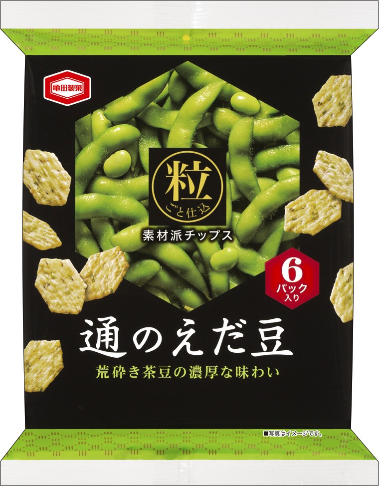亀田製菓「通のえだ豆」がリニューアル、「通の焼き海老」が新発売
