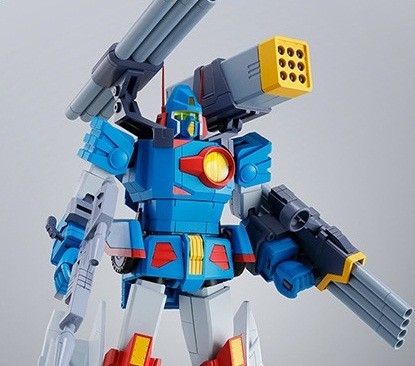 ライフル、4連ミサイルランチャー、3連バズーカ、9連装ミサイルポッドが付属、全てを同時に装備することもできる