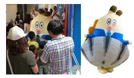 「アサリ」の着ぐるみグリーティング