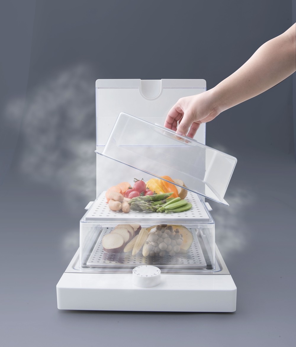 2段タイプなので、主菜と副菜を同時に調理