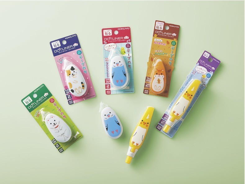 身近なペット達がモチーフのテープのり「ドットライナーペット」発売