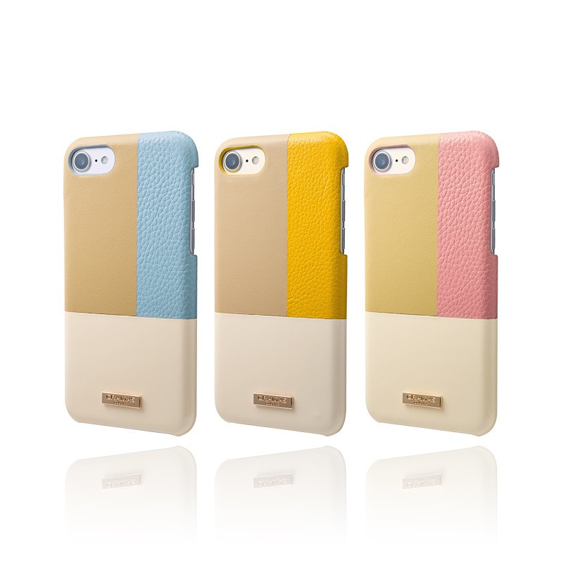 トリコロールカラーのiPhone ケース　革やエナメルなど素材の個性も活かす！