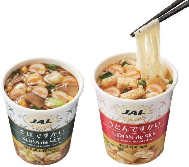 JALのカップめんシリーズ「ですかい」がリニューアル　「そば」と「うどん」は味も新たに