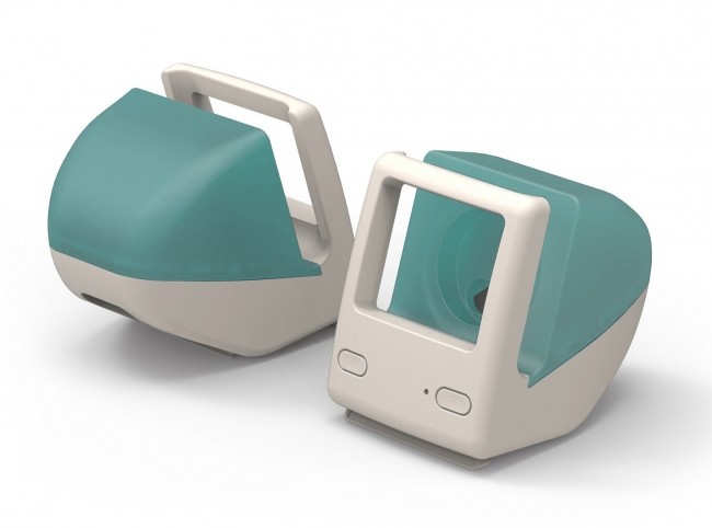 初代iMacのようなレトロなデザインのApple Watchスタンド