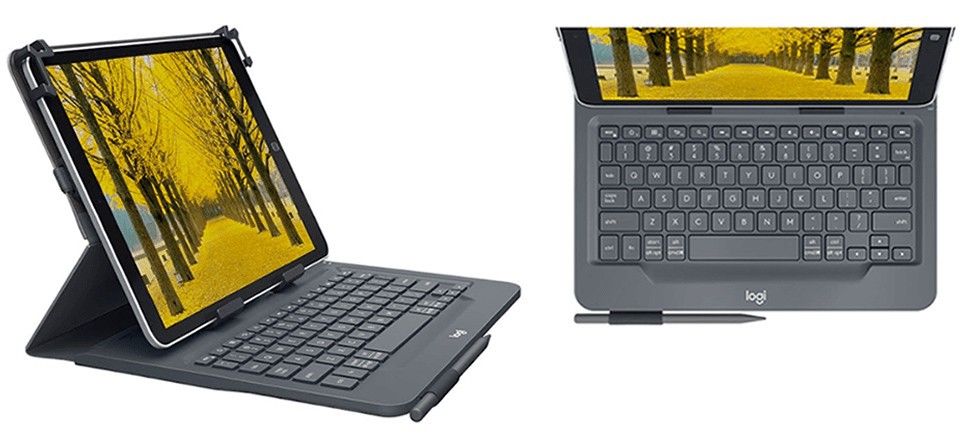 9～10型タブレット対応、Bluetoothキーボードを備えたキーボードケース