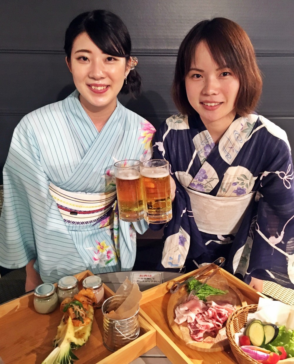 レセプションには浴衣ガールも登場