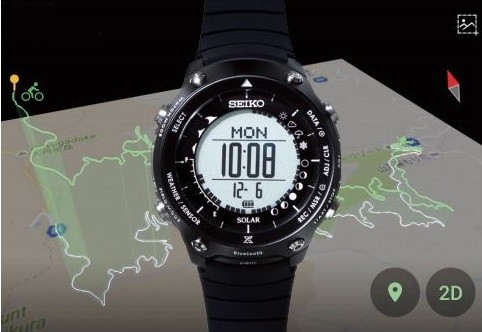スマホと連携してアウトドアアクティビティの軌跡を3Dで楽しめる　ウオッチ「ランドトレーサー」