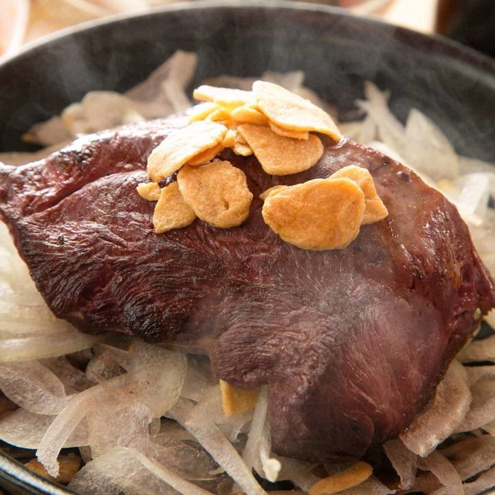 牛ハツのレアロースト