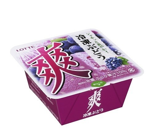 ゼリーが入った「爽」の冷凍ぶどう　シャリシャリ食感とプニプニ食感