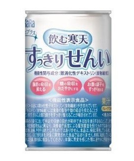3つの機能を持つ「難消化性デキストリン」配合　「飲む寒天　すっきりせんい」