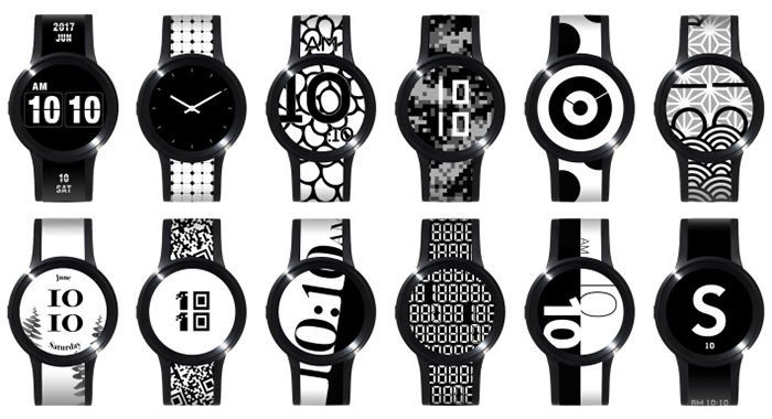 スマホと連動してデザイン自由自在　電子ペーパー使った不思議腕時計「FES Watch U」