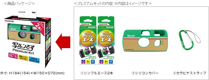 着せ替えできる「写ルンです」プレミアムキット　数量限定ででるよ！