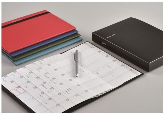 月と週の予定がパッと見える手帳「Pat-mi」2018年版、コクヨから