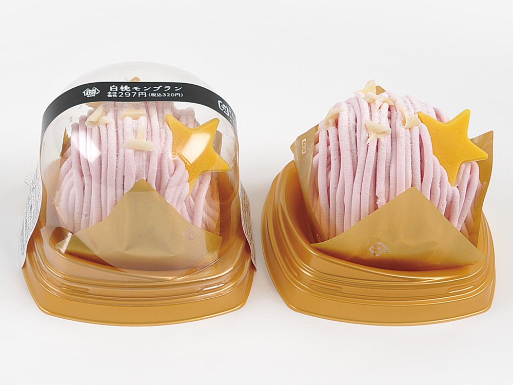 ミニストップから白桃モンブラン　ピンク色が鮮やか！