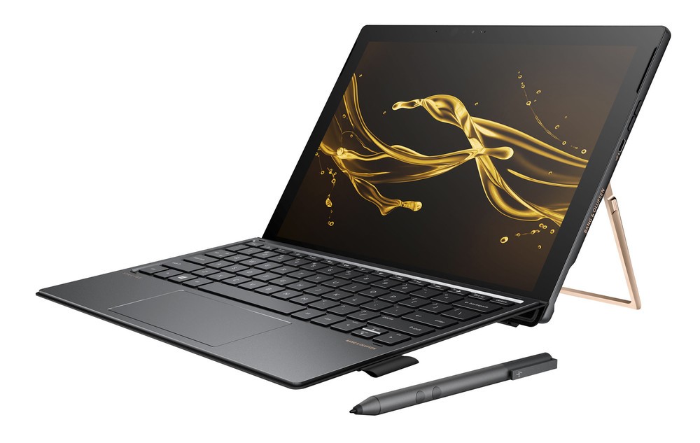 アッシュブラック×ゴールド　ノートでもタブレットでも使える「2 in 1」PC