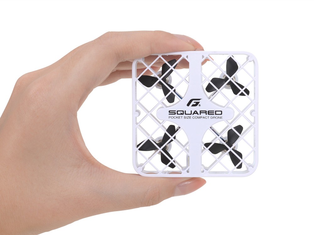 メッシュガードで安全　扇風機みたいな室内用ドローン「SQUARED」
