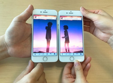 2人のスマホで「カタワレ時」を再現　「君の名は。」のペア動画、Yahoo！アプリで