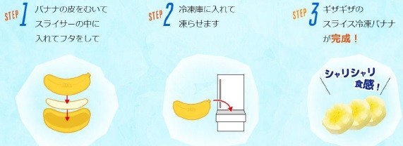 「冷凍用 バナナスライサー」の使い方