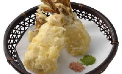 舞茸天と鶏天の二種盛り