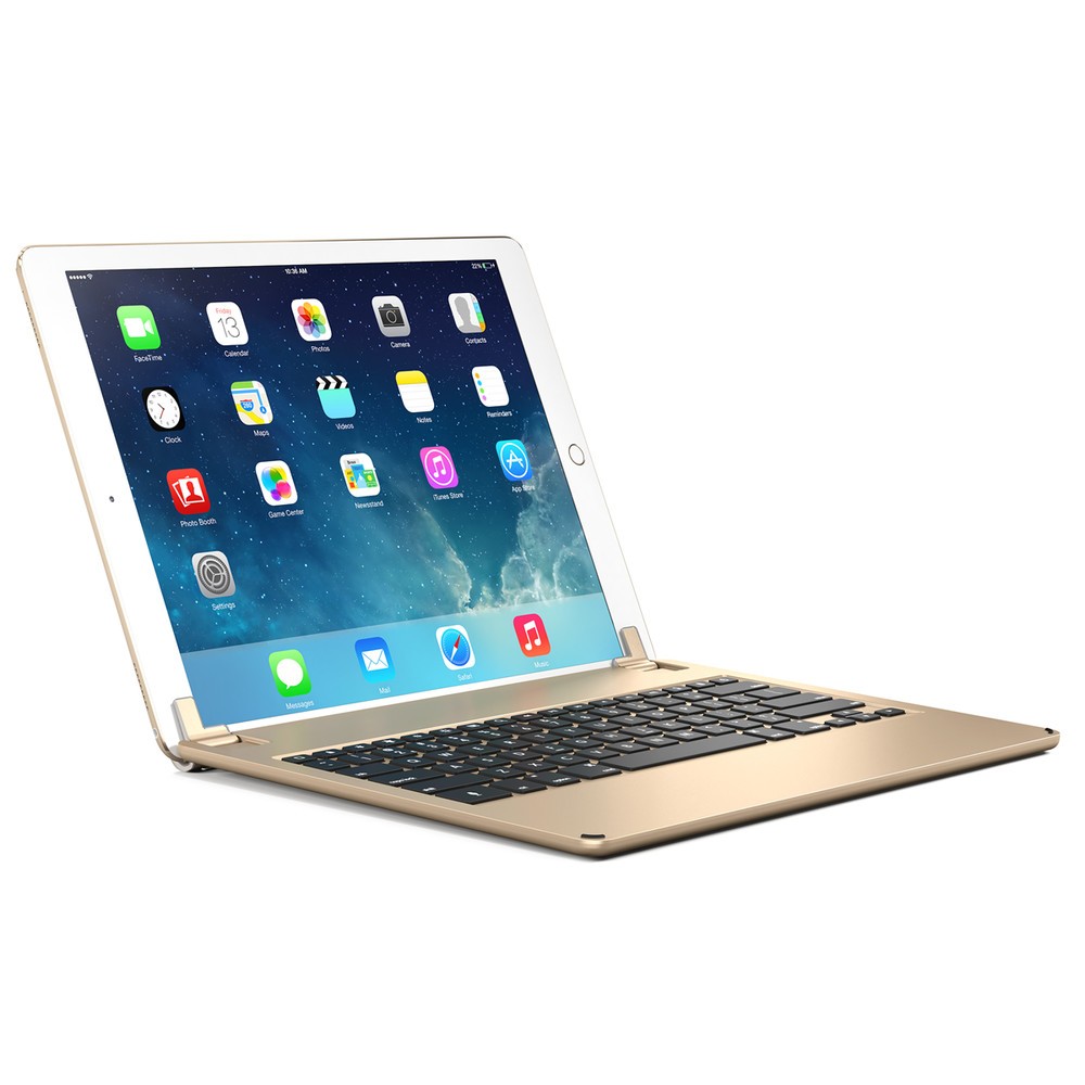 軽量アルミボディ＆無段階ヒンジ装備　iPad Pro向けケース一体型Bluetoothキーボード