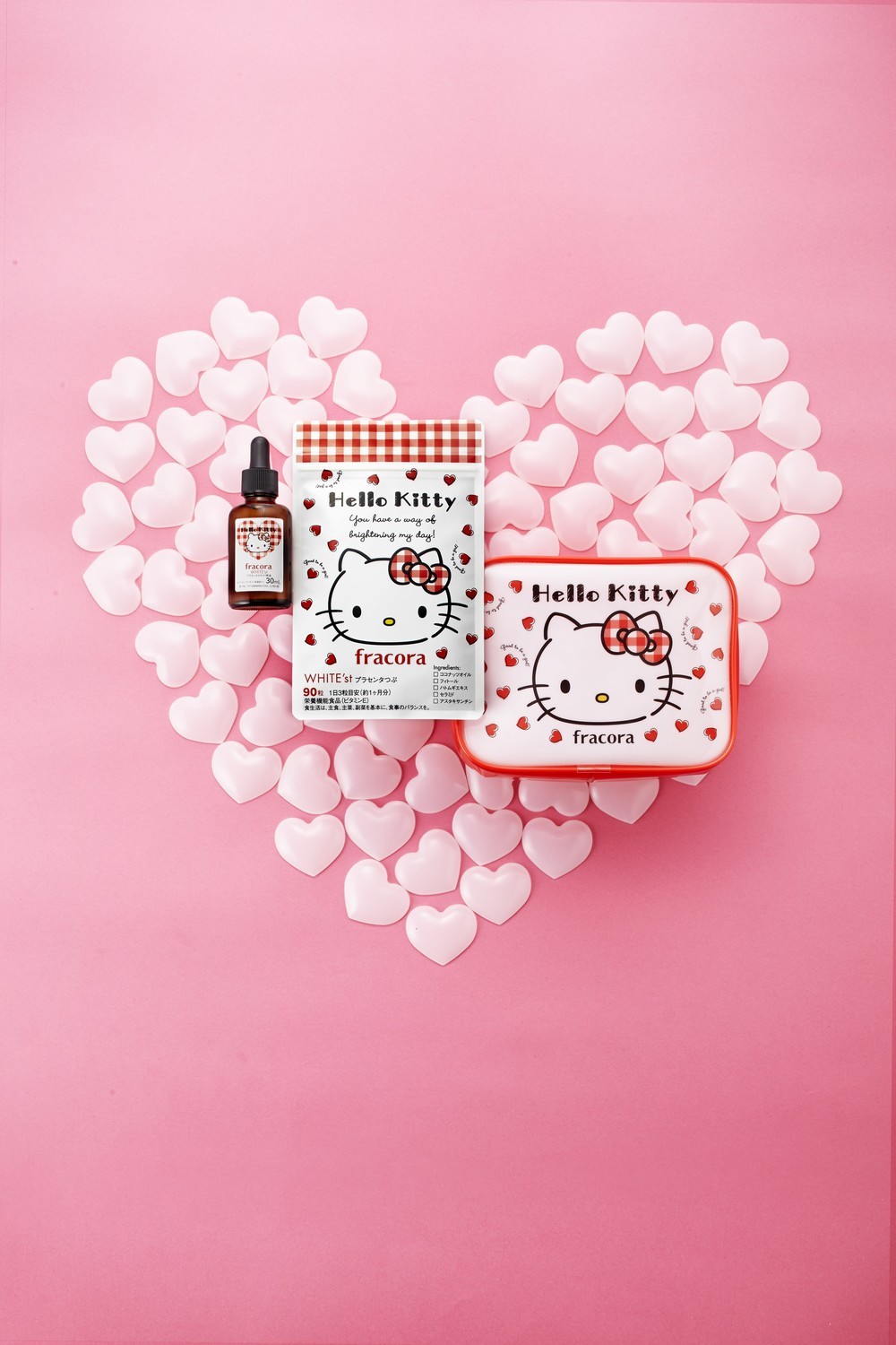 ハローキティと美容ケア！「プラセンタ集中ケアセット」