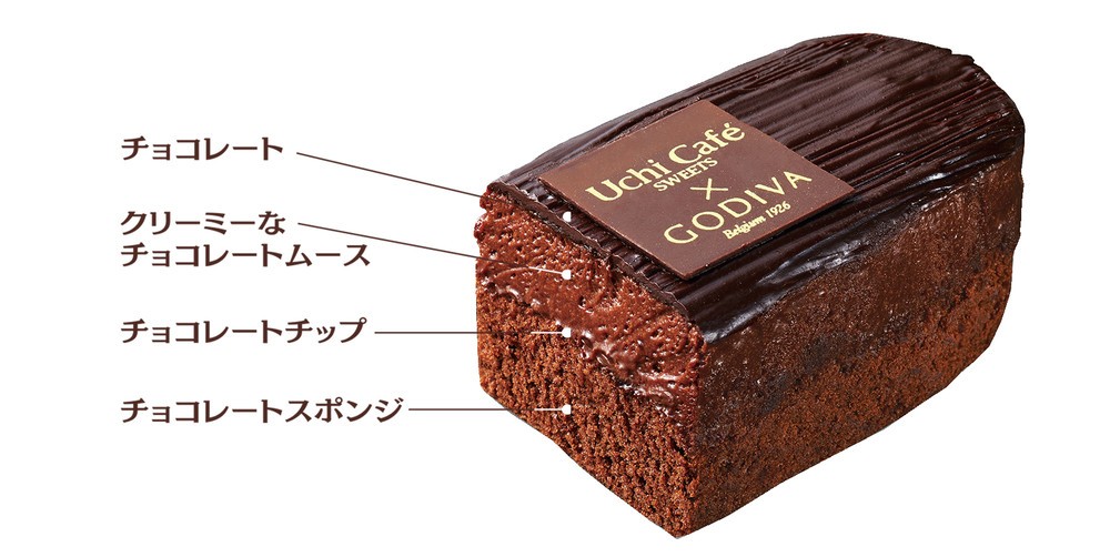 ふんわりしたチョコレートスポンジケーキと、口どけ濃厚なチョコレートムース