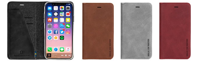 スウェーデン発「WALK ON WATER」からiPhone X向けケース　本革を使用した手帳タイプ