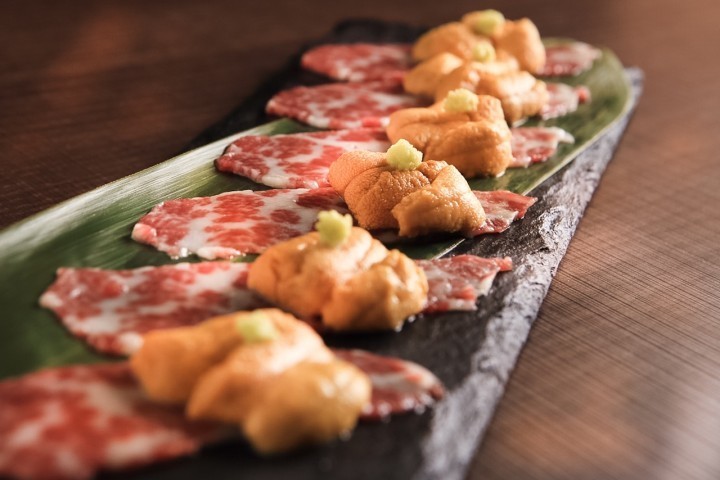 名物 雲丹と肉刺