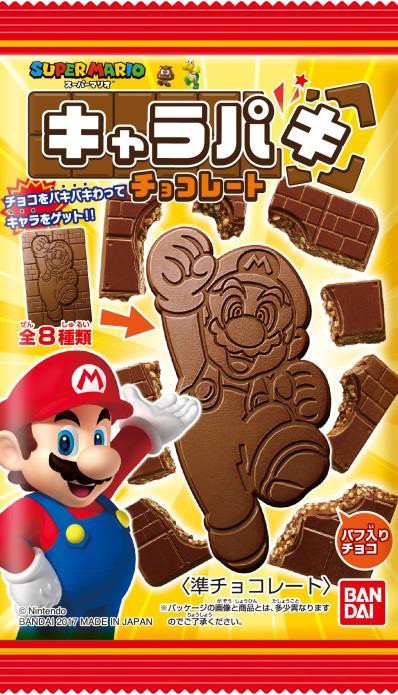 マリオやコインを割って取り出せ！　パフ入りチョコ「スーパーマリオ キャラパキ」