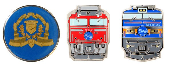 全メニューに北斗星ピンバッチ付