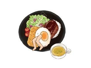 「ふともも写真カフェ公式 ロコモコ」